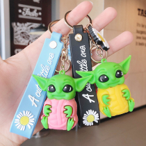 Cartoon Yoda baby car keybuckle student bag keychain for men and women cute aliens hanging up small gifts