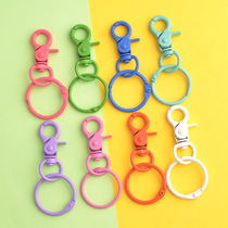 Diy homemade keychain female pendant colored metal paint single ring connecting ring opening C ring key ring accessories