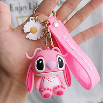 Cartoon anime rabbit keychain pendant cute simple schoolbag hanging ornaments small gift Net red car key chain