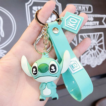 Cute cartoon female keychain pendant silicone three-dimensional doll bag hanging net red car key chain girl heart