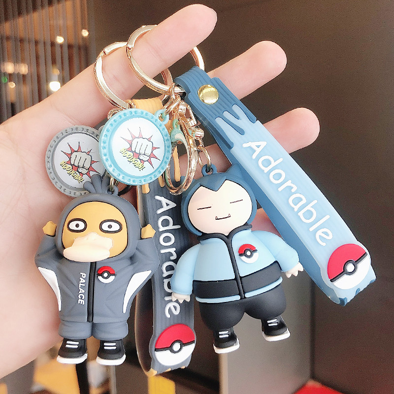 Pokémon Pikachu Keychain Girl's Bookbag Accessible Jennie Turtle Hanging Couple Car Key Chain