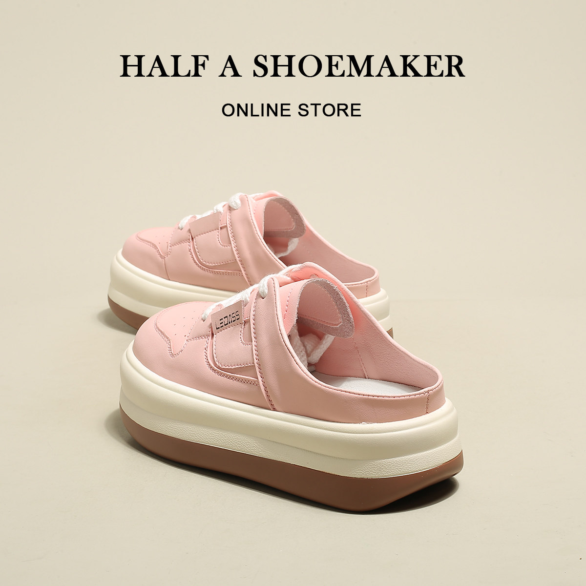 Baotou slippers outside wearing female summer 2022 new summer net red fashion advanced senses genuine leather thick bottom cool drag half slippers