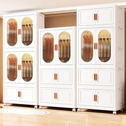 Installation-Free Folding Wardrobe Thickened Locker Home Bedroom Simple Baby Wardrobe Children's Wardrobe Storage Cabinet