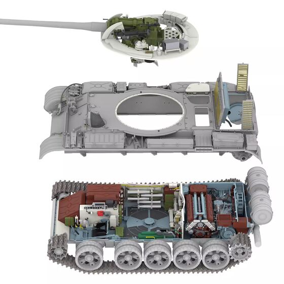In Stock, Quick Delivery: Maite Rm5155 1/35 T-55A Tank 1981 Model, Fully Articulated Internal Structure, Movable Track Suspension