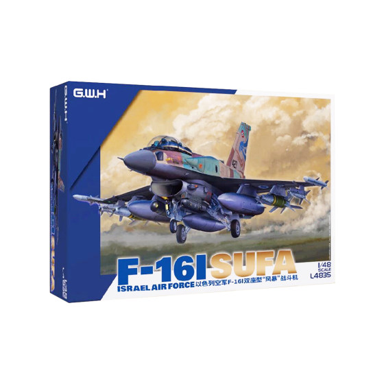 In Stock Great Wall Hobby L4835 F-16I Sufa Storm Two-Seat Fighter Jet 1/48 Scale