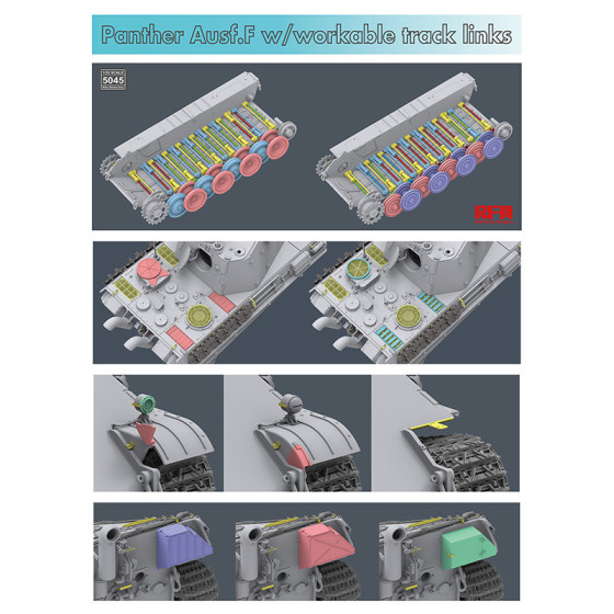 In Stock, Quick Delivery: Maitei Rm5045 1/35 German Panther F Tank, Panther Ausf.F
