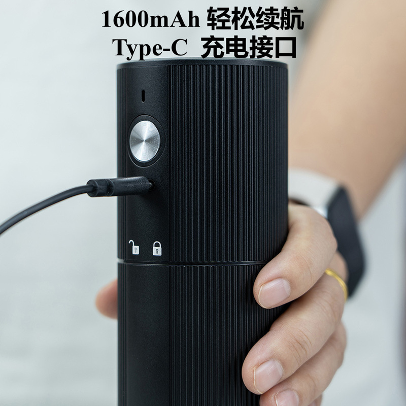 Portable Electric Coffee Grinder with All-Steel Grinding Core, USB Rechargeable Coffee Grinder, Electric Coffee Grinder, Small Coffee Machine