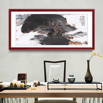 Landscape painting Chinese painting water and bamboo residence picture Feng Shui backer mountain picture living room decoration painting Zhaicai office calligraphy painting hanging painting mural
