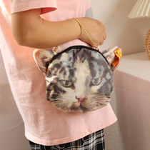 Outlet Single Cute Cartoon Kitty Animal Small Zero Wallet Hand Carry Bag Hand Cosmetic Bag Carry-on Bag