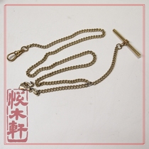 American gold-filled old pocket watch chain T-bar chain with pendant 1 20 12k gold-filled 44 cm 14 g