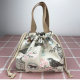 hộp com cắm điện lock&lock Nhật Bản DrawString Canvas Túi của phụ nữ Satchel nhỏ Đồng tiền thông thường Ví Tote Hộp ăn trưa Túi in Túi vải hoang dã - Hộp cơm điện sưởi ấm hộp cơm văn phòng cắm điện