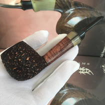 Heather pipe Imported from Italy Heather pipe made of sandblasting carved flower pipe Heather old material yadocan