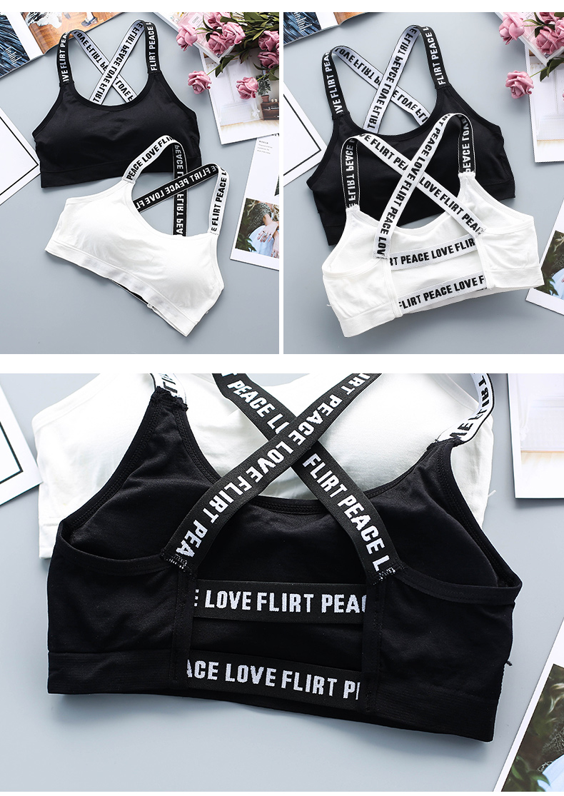 Thư đẹp trở lại ống top không có vòng thép tập hợp bọc ngực chống ánh sáng sling vest đồ lót nữ sinh nữ sinh trung học áo lót 2 dây