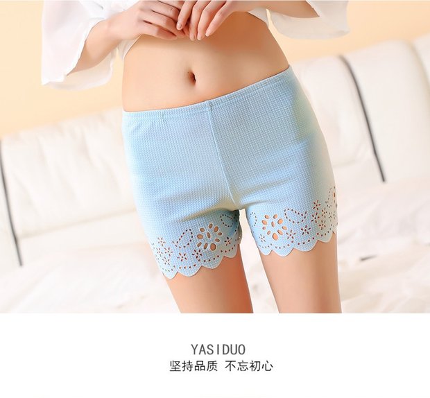 Mùa xuân và mùa hè quần an toàn ba điểm chống ánh sáng là những quý cô gầy mặc quần legging size lớn bó sát bảo hiểm quần short mỏng mùa thu quần sooc trắng nữ