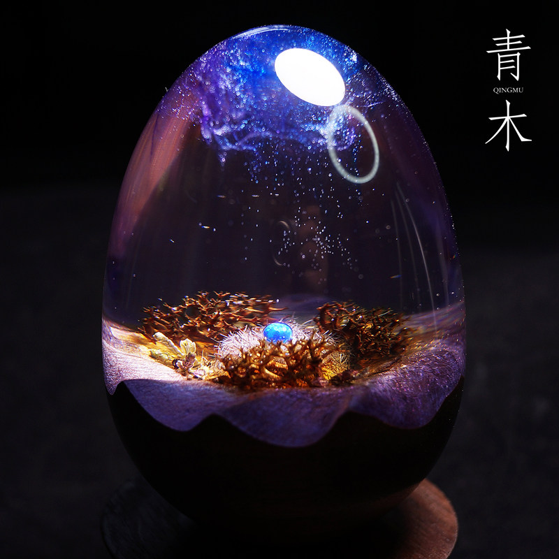 Creative Crystal of Hand - made Star Dragon Egg Rubber Sandalwood Customized Swing Couple Gift