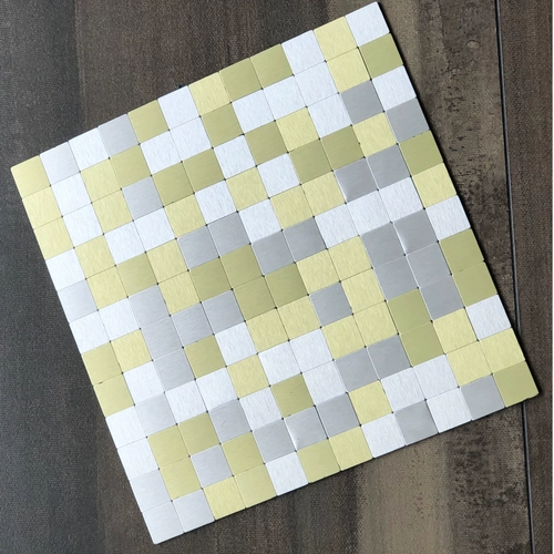 Металлическая самоклеющаяся мозаика на стену для гостиной, декор, 2.5см