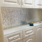 Стеклянная клейкая самоклеющаяся блестящая мозаика на стену, зеркальный эффект