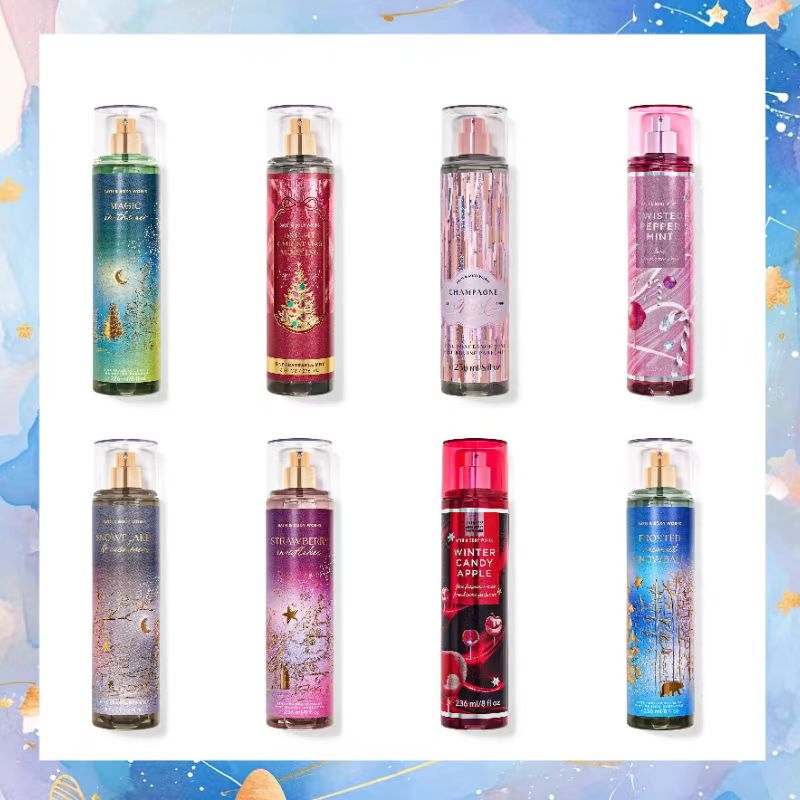 In-Stock Bbw American Bath&Body Works Fragrance Body Spray Collection in Various Styles