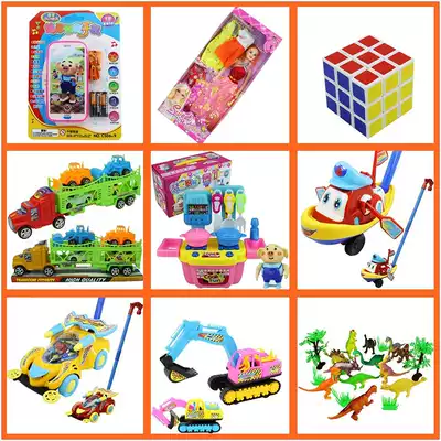 2021 over New year goods children's home wine hand push toy model engineering car small gift night market stalls supply batch