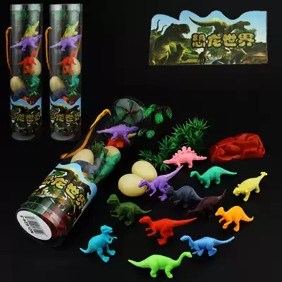 Animal model set barrel simulation dinosaur crawling toy stall hot-selling toy supply batch