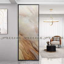 Simple modern abstract light luxury shoe cabinet bathroom deeply carved texture art glass entrance screen partition wall customized