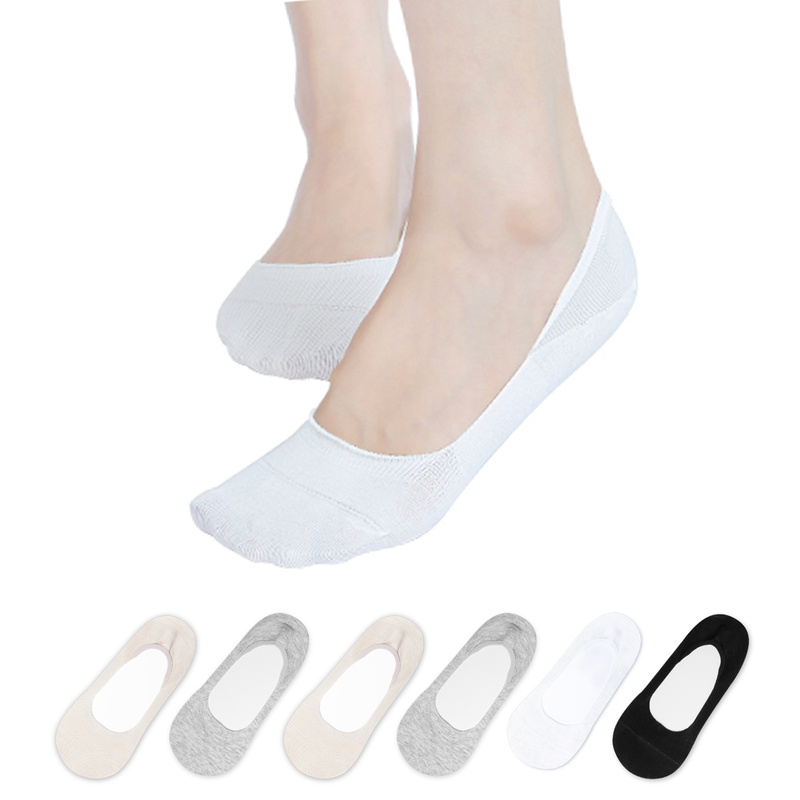 Summer Thin Non-Slip High Heel Socks for Women, Boat Socks, Anti-Odor Short Cotton Socks, Shallow Invisible Sock Covers