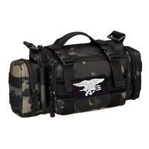 Mens fanny pack Outdoor sports multi-function plug-in Luya bag Slingshot bag Tactical casual hiking shoulder oblique cross bag