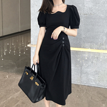 DALU full of design sense French little black dress temperament dress goddess fan bubble sleeve small coat 2020 Summer