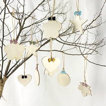  Kindergarten Huanchuang decorative materials handmade DIY creative blackboard newspaper childrens photo wall wooden five-pointed star pendant