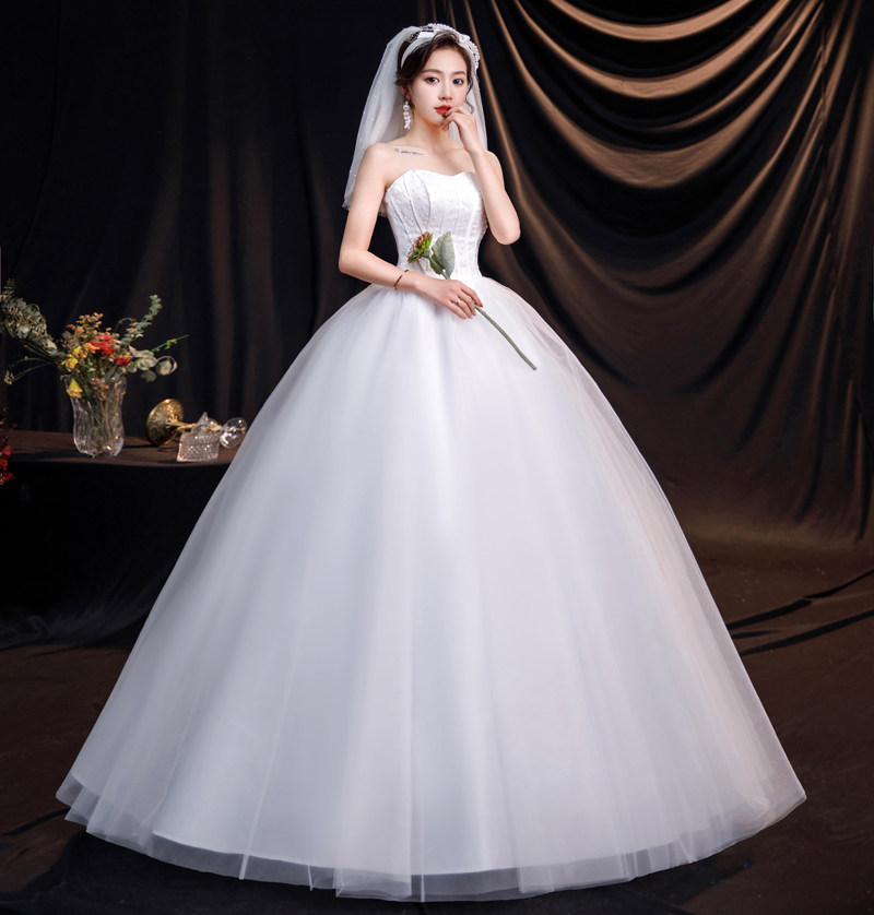 Топик 2108 Qidi wedding photo studio большого размера с ремешком принцессы из белой марли был тонкой корейской версией slim и просто отправлял гостей на землю