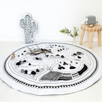 Nordic ins baby childrens room model room decoration adventure track Forest round game floor mat baby climbing mat