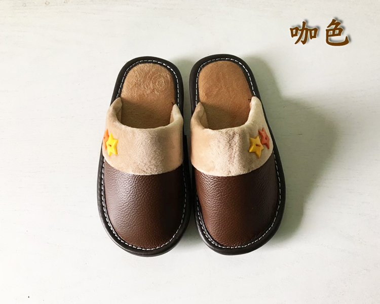 Chaussons enfants en cuir pour hiver - semelle tendon - Ref 1003688 Image 12