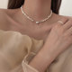 Baroque Pearl Necklace 2025 New Women's Light Luxury Niche Design High-end Love Clavicle Chain Accessories Trendy