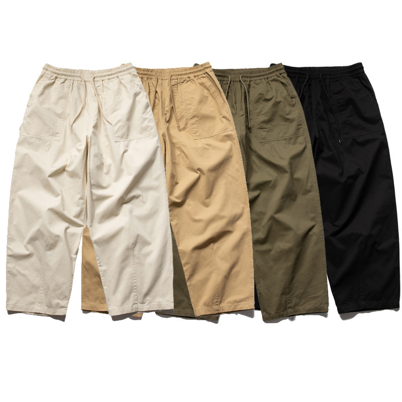 [Brand Discount] Beams Japa Workwear Casual Pants Spring and Autumn Unisex Loose Straight Cotton Wide-Leg Trousers