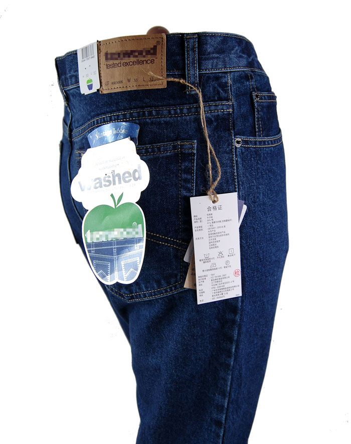 Mùa xuân đích thực Apple nam jeans nam phần mỏng lỏng thẳng eo cao sâu cotton trung niên cha quần