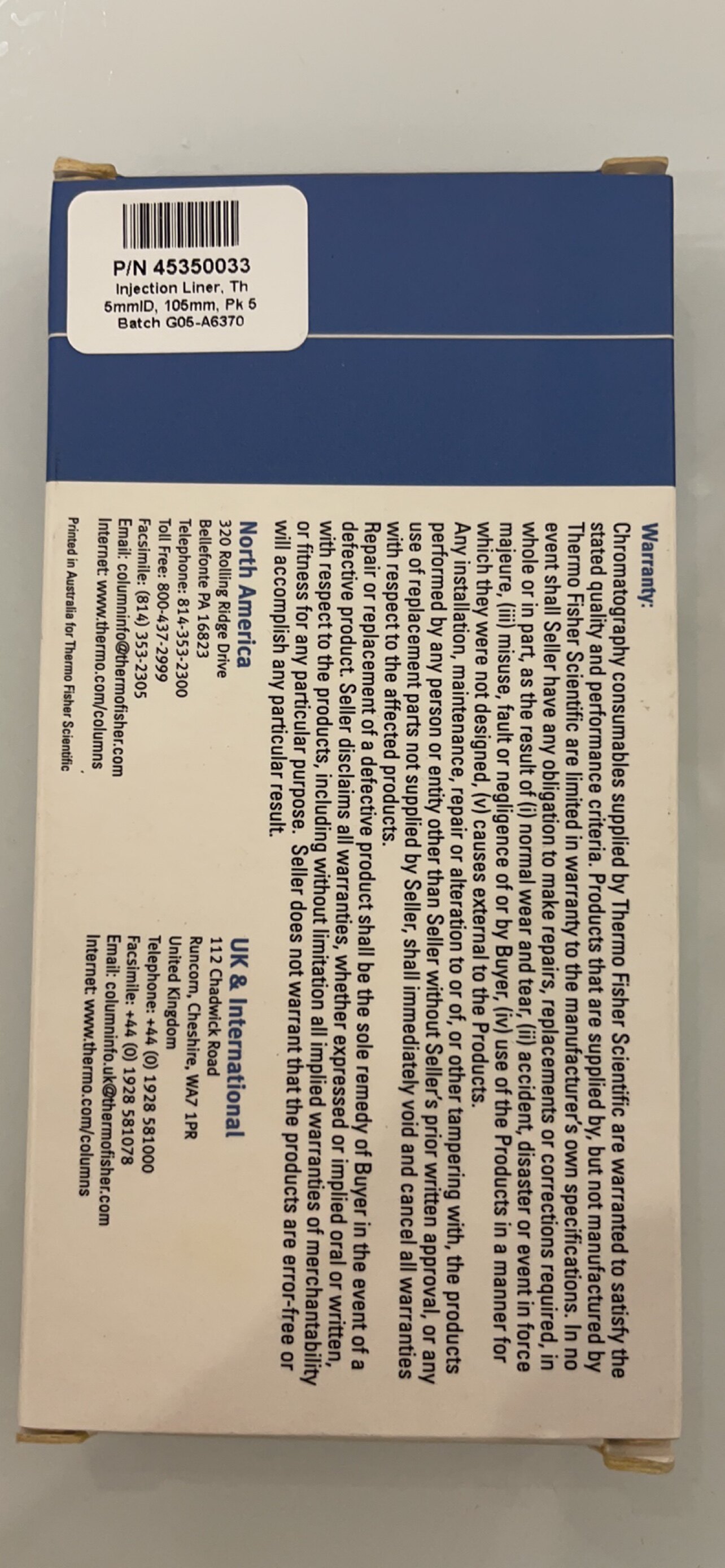 Thermo Liner 453A1925-UI 45350033 5 Boxes Original Promotion