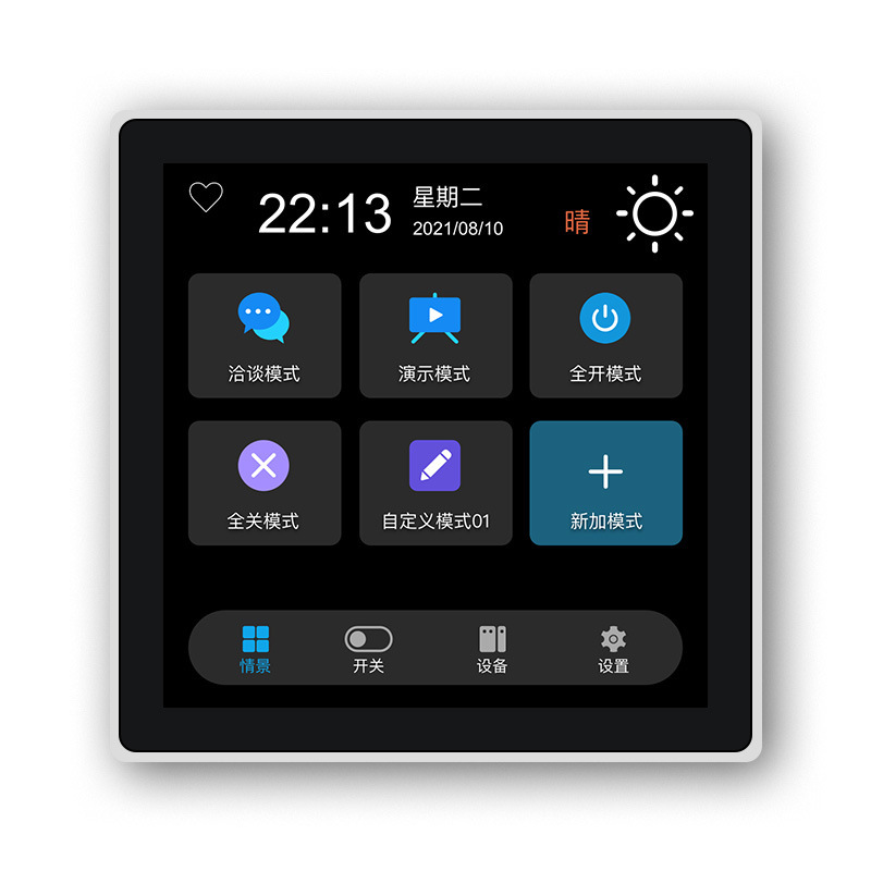 Tuya Smart Zigbee Multifunctional Smart Screen Super Smart Panel Lcd Full Screen Switch