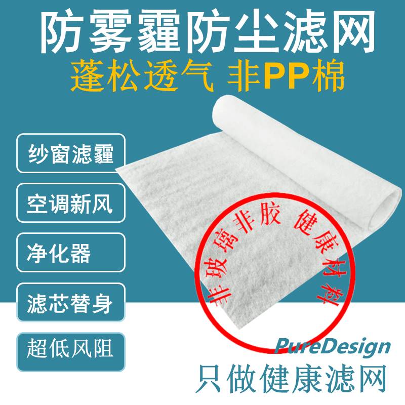 Anti-smog screen double electret electrostatic PM2.5 high breathable air filter dust screen filter cotton non-HEPA window