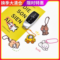 Girl heart cartoon acrylic pendant key chain creative cute soft cute sister small animal key chain bag hanging
