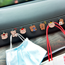 Car Hanger Stickup Style Cute Cartoon In-car Seat Front Car Small Hook Deputy Driving Decoration Containing Supplies