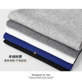 Синий шарф-платок, демисезонный удерживающий тепло кашемировый шарф подходит для мужчин и женщин, коллекция 2023, с защитой шеи