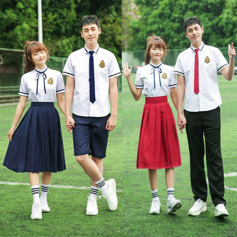 School uniform suit junior high school high school student jk uniform summer graduation photo class uniform sixth grade chorus performance clothing