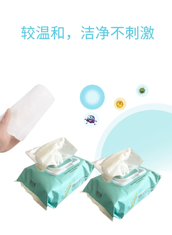 Ma Yinglong Philharmonic Bay Baby Wet Wipes 80 chiếc * 3 gói khăn lau sơ sinh thân thiện với chất liệu cotton tươi mát và dưỡng ẩm - Khăn ướt