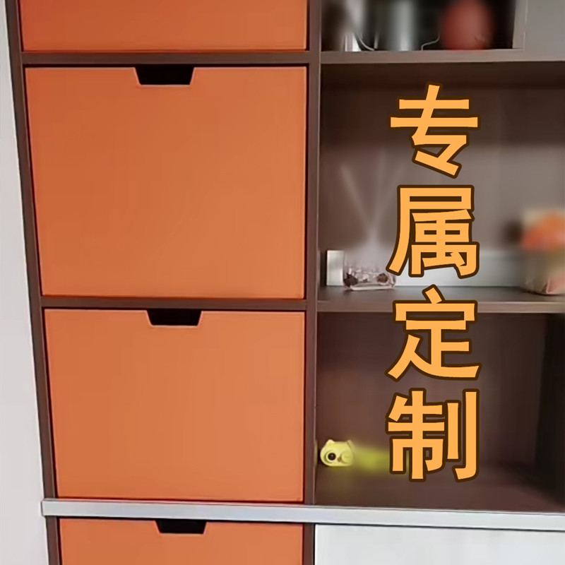 Customizable leather wardrobe accommodating box drawer-type cloakroom finishing box villa light lavish clothes large size containing box