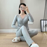 Комплект для кормящих грудью, лонгслив, пижама, послеродовое осеннее летнее тонкое термобелье