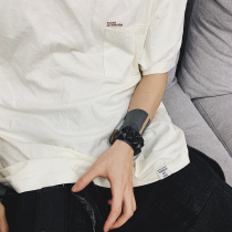 POH basic print retro street bottoming T-shirt mens national trend five-color loose shoulder short sleeve egg TEE