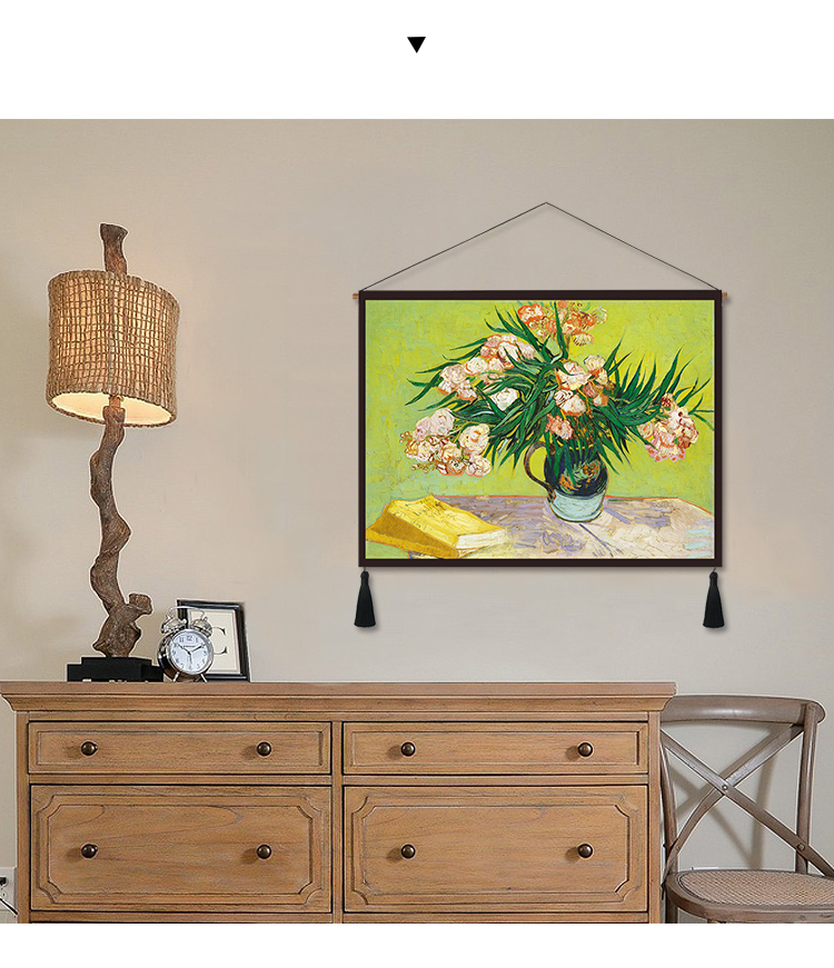 Van Gogh vẽ các ngôi sao phòng khách trang trí tấm thảm hoa công trình châu Âu nổi tiếng thế giới lối vào khách sạn vải tấm thảm treo - Tapestry thảm vải decor treo tường
