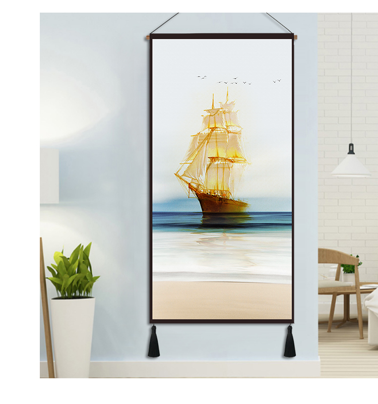 phòng khách Bắc Âu sofa nền tấm thảm trang trí tấm thảm của bức tranh tường hiện đại nhỏ gọn treo vải lang buồm tấm thảm vàng - Tapestry thảm treo tường 2m