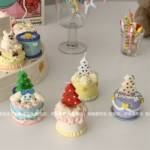 Рано или поздно есть корейские инвентаря, рождественский пирог на день рождения, цветная волна, модель свеча