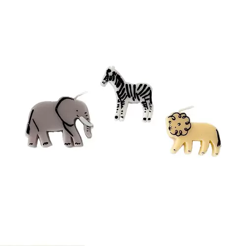 Мультяшная зебра для еды, детская свеча, Южная Корея, лев, слон